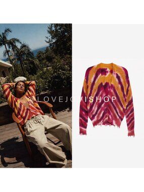 Bohemian | 100% Cotton YFB Young Fabulous & Broke Tie-Dye Distressed Cardigan